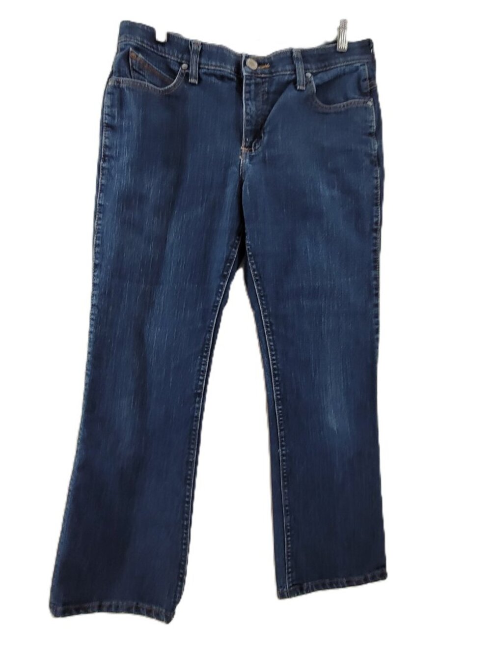 Wrangler Q-baby jeans Womens 11/12 Blue Bootcut WRQ20DD No Gap Waist fit 32x28.5 - Picture 2 of 12